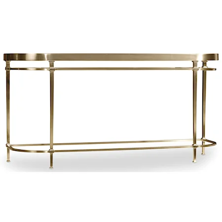 Console Table with Glass Table Top